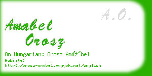 amabel orosz business card